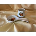Kép 3/3 - Porcelán fakanáltartó - almás