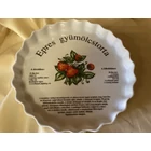 Kép 1/4 - Porcelán gyümölcstorta sütő - eper mintával