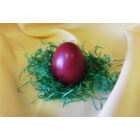 Kép 1/2 - Mázas agyag tojás bordó színben