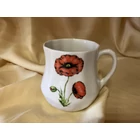 Kép 1/4 - Porcelán bögre, pipacs