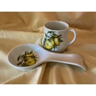 Kép 5/5 - Porcelán fakanáltartó - citromos 