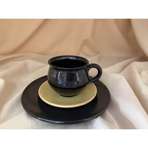 fekete csésze plusz alj