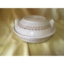 mázas fedeles sütőtál